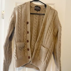 Vintage Wool Cable Knit Cardigan